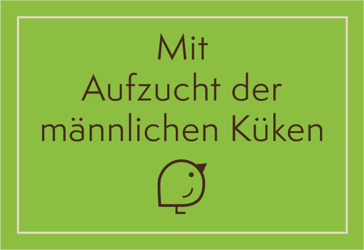 Logo: Mit Aufzucht der männlichen Küken